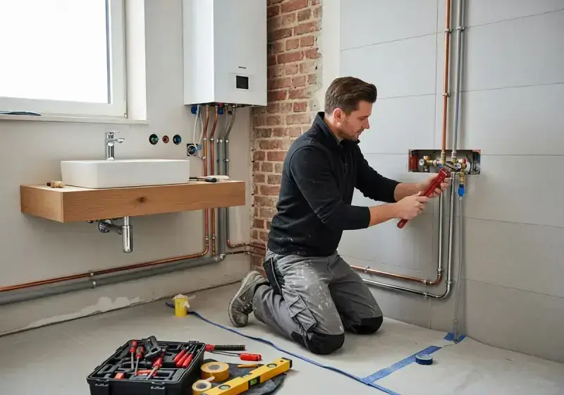 Haustechnik-Installation bei einer Renovierung