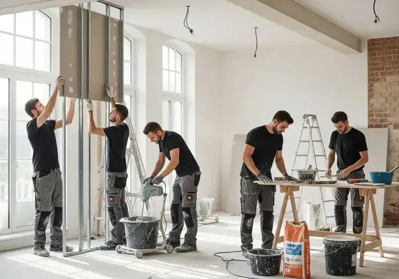 Koordinierte Gewerke während der Sanierung