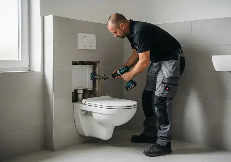 WC-Installation bei einer Badsanierung