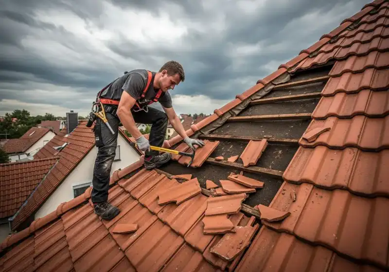 Schnelle Dachreparatur nach Sturmschaden