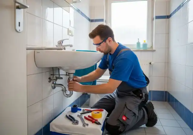Sanitär-Kleinreparatur am Wasserhahn
