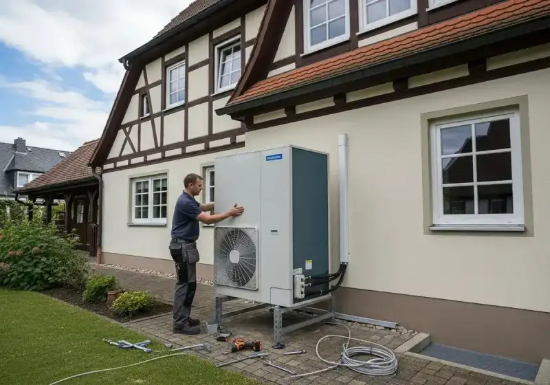 Installation einer Wärmepumpe