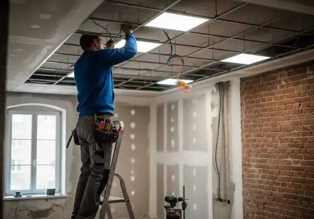 Montage einer Akustikdecke aus Rigips