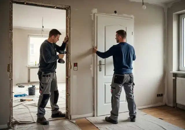 Einbau von Innentüren mit Zargen