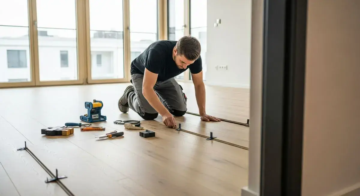 Verlegung von Parkett in einer Wohnung