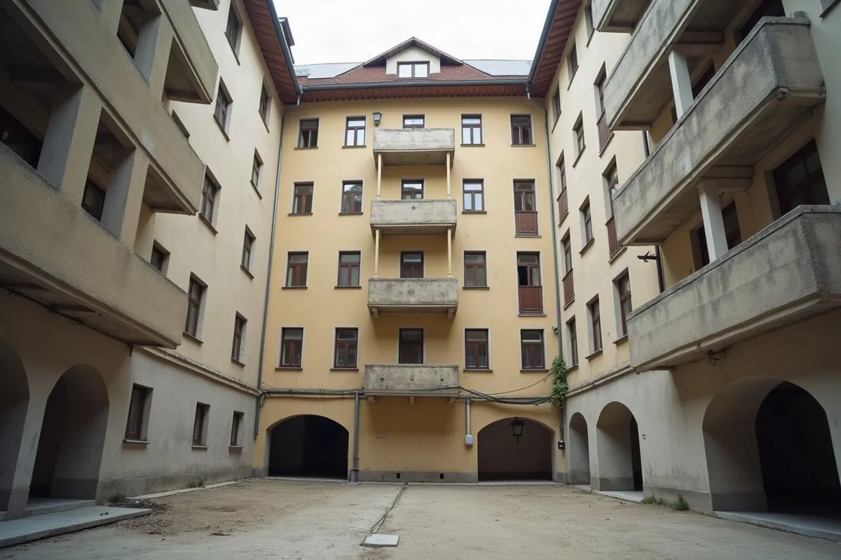 Teilungserklärung und Grundriss einer Eigentumswohnung auf dem Tisch